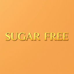 A stylish product title for 'SUGAR FREE' designed to be placed in a corner of a product display
