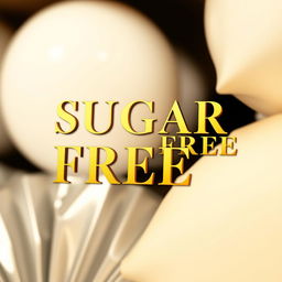 A stylish product title for 'SUGAR FREE' designed to be placed in a corner of a product display
