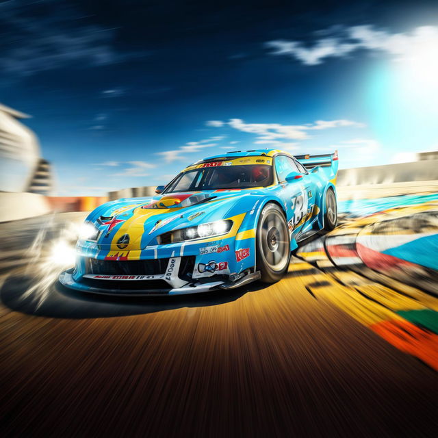 A high-quality digital art image of a race car representing Aruba