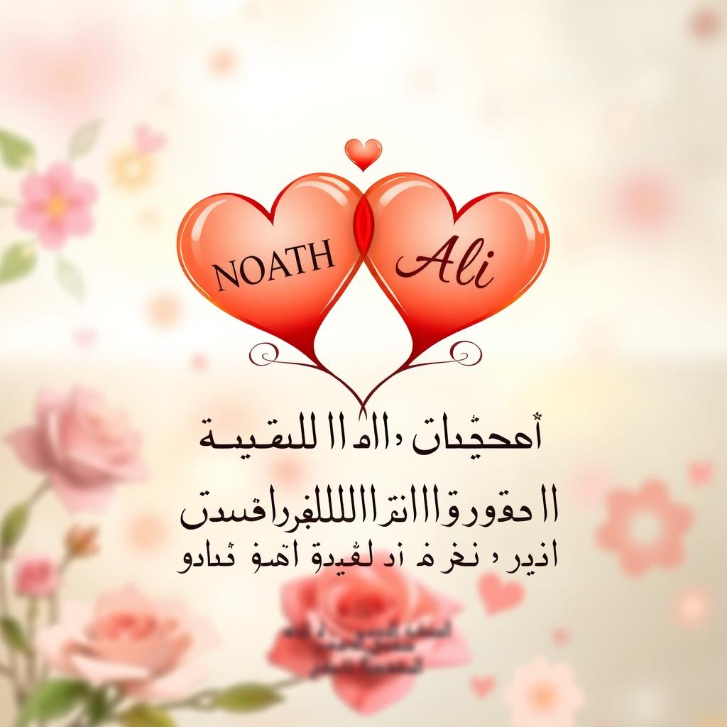 A beautiful design featuring two interconnected hearts symbolizing friendship and brotherhood