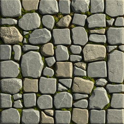 A highly detailed 2D graphic texture depicting a beautifully designed stone floor