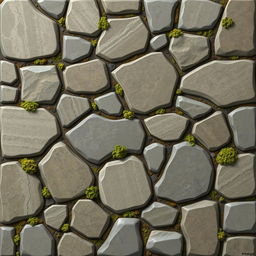 A highly detailed 2D graphic texture depicting a beautifully designed stone floor