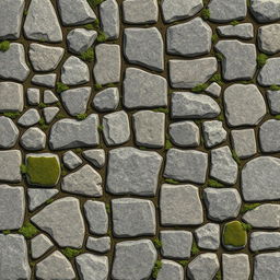 A highly detailed 2D graphic texture depicting a beautifully designed stone floor