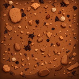 A vibrant 2D soil texture graphic, showcasing rich brown and earthy tones with a variety of textures and patterns resembling natural soil