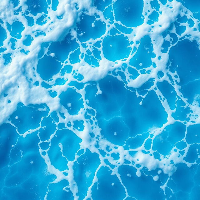 A highly detailed 64x64 pixel water texture, showcasing vibrant blue and turquoise shades blended with white foam