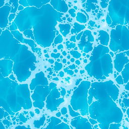 A highly detailed 64x64 pixel water texture, showcasing vibrant blue and turquoise shades blended with white foam