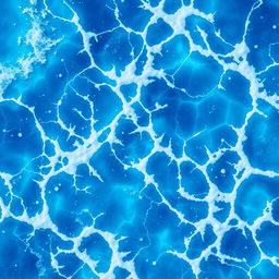 A highly detailed 64x64 pixel water texture, showcasing vibrant blue and turquoise shades blended with white foam