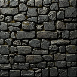A detailed texture of dungeon stone bricks, designed in a 64x64 pixel format