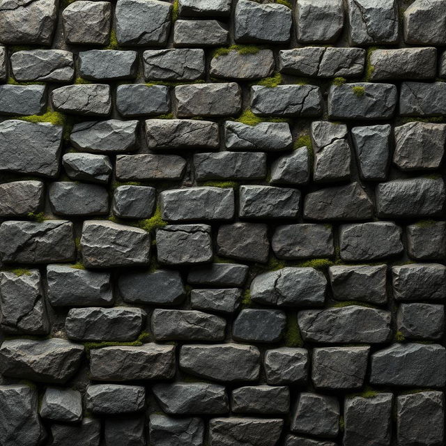 A detailed texture of dungeon stone bricks, designed in a 64x64 pixel format