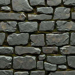 A highly detailed, realistic texture of dungeon stone bricks, showcasing a 64x64 pixel resolution