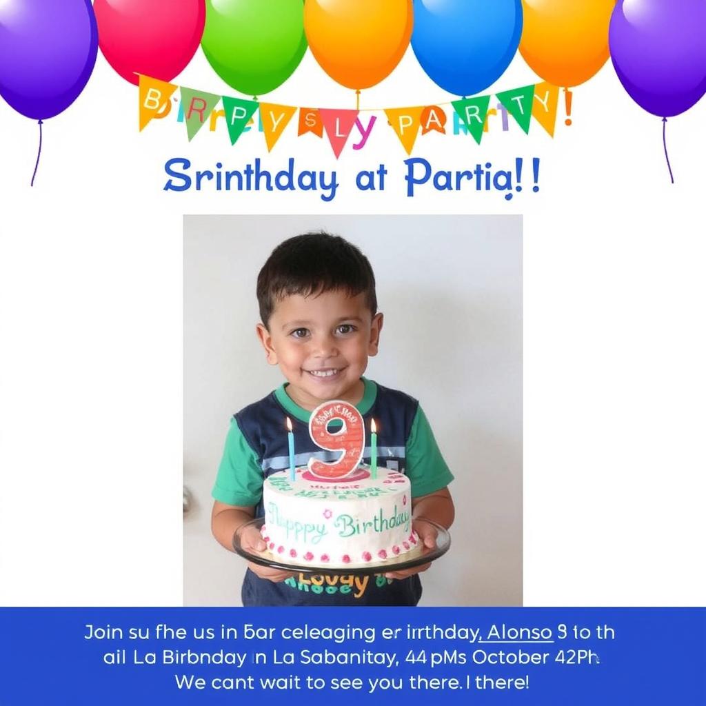 You are invited to a birthday party! Join us in celebrating Alonso's 9th birthday at his home in La Sabanita