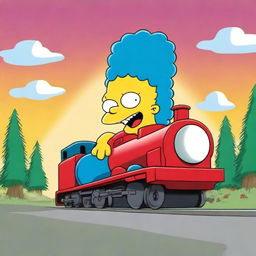 A high-quality digital art cartoon image showcasing a charismatic train named Scotty Scotsman