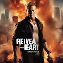 This is a high-quality digital rendering of a movie poster for 'Reveal Your Heart: Hollywood Action'