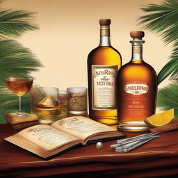 This is a high-quality digital art image for a rum method book cover