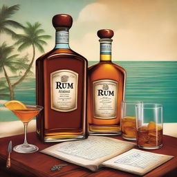 This is a high-quality digital art image for a rum method book cover