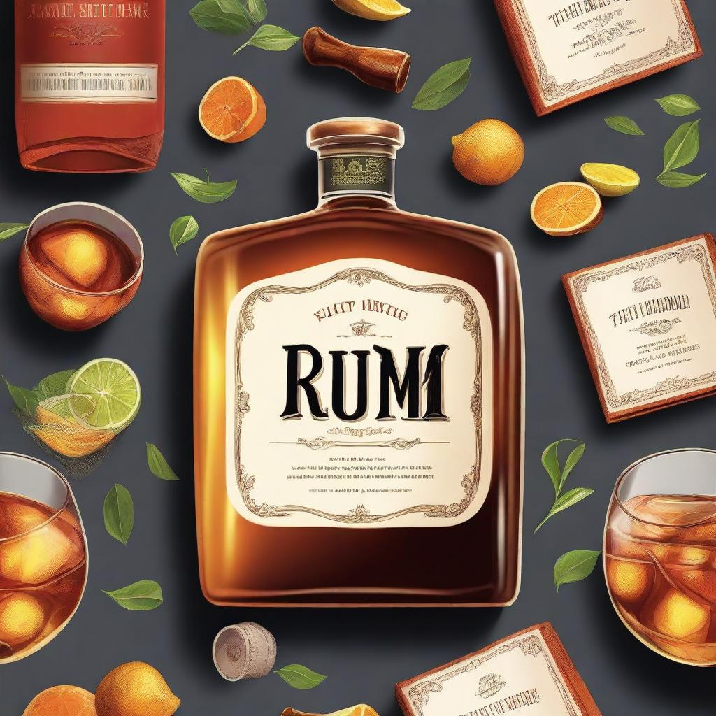 This is a high-quality digital art image for a rum method book cover