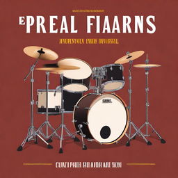 This is a high-quality digital art image serving as a drum method book cover