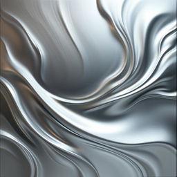 A stunning abstract painting featuring smooth steel shades, with swirling metallic textures that create a sense of depth and movement