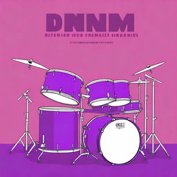 This is a high-quality digital art image created for a drum method book cover