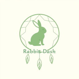 A minimalist logo design for a brand named 'Rabbit Dash'