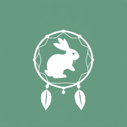 A minimalistic logo design for a brand named 'Rabbit Dash', featuring a simple silhouette of a rabbit with no details