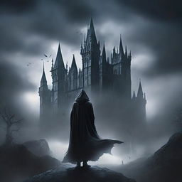 A high-quality digital art image portraying a gothic fantasy scene