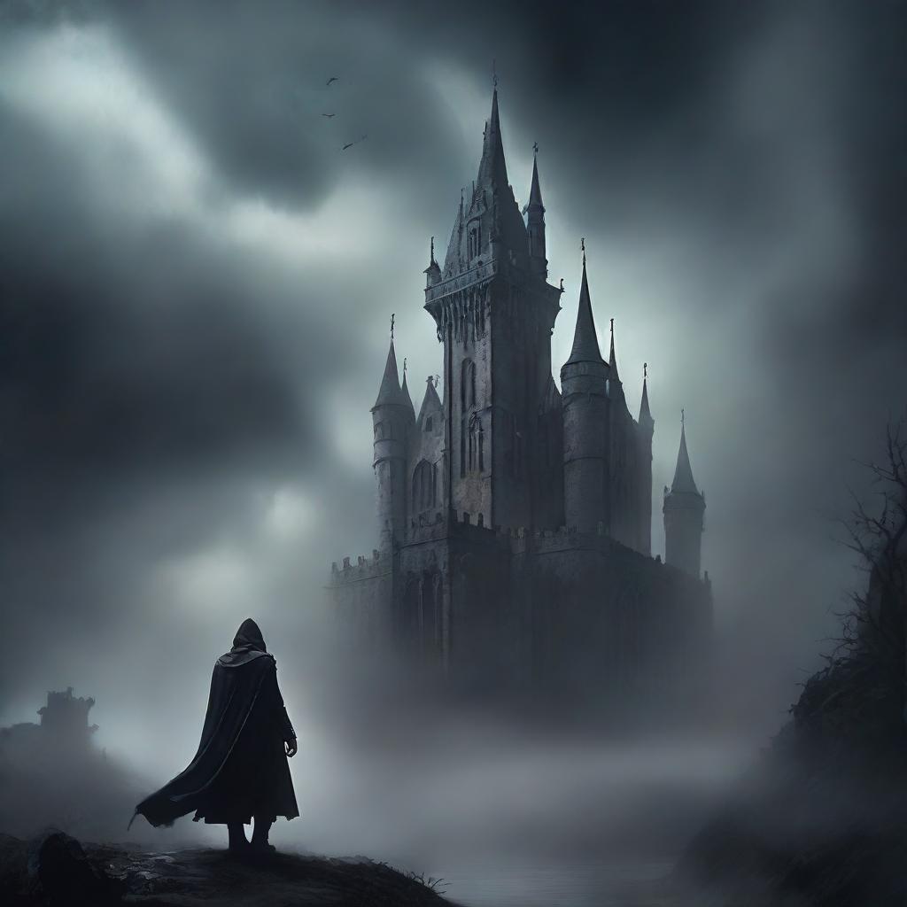 A high-quality digital art image portraying a gothic fantasy scene