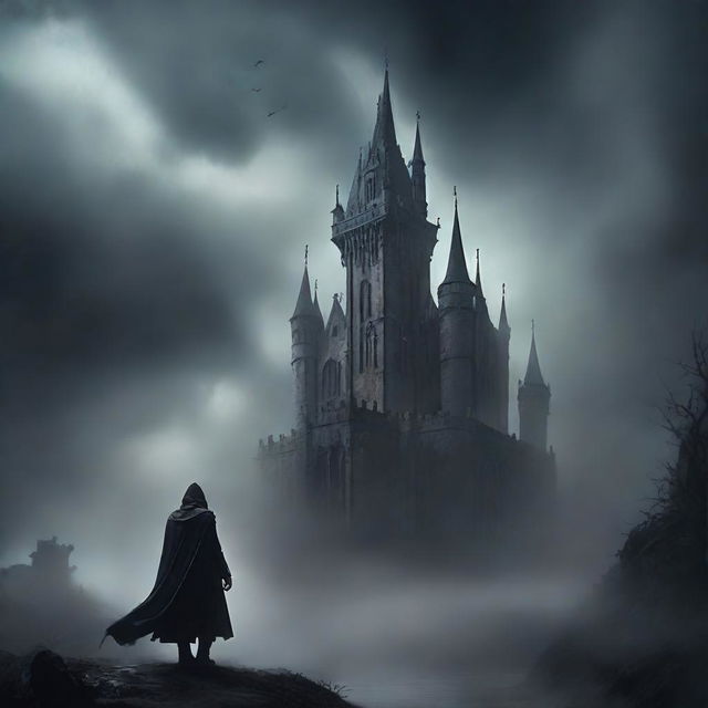 A high-quality digital art image portraying a gothic fantasy scene