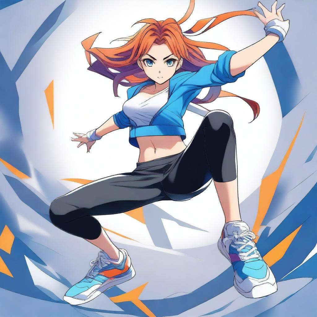 A high-quality digital art image of a beautiful and athletic anime girl