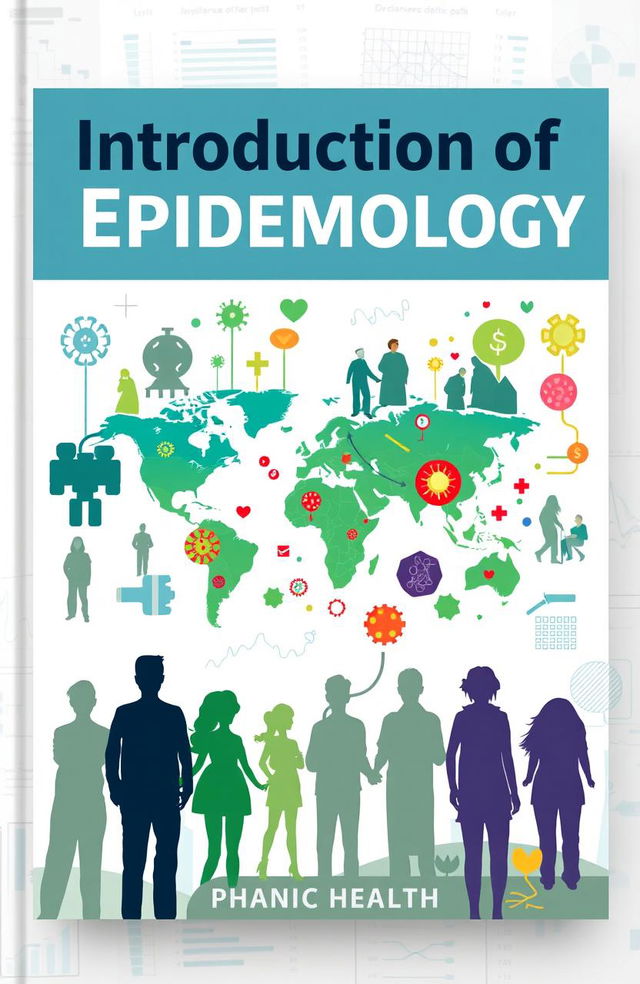 A creative book cover design for an introduction to epidemiology