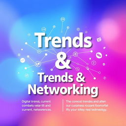 A vibrant and dynamic poster that showcases the concept of trends and networking
