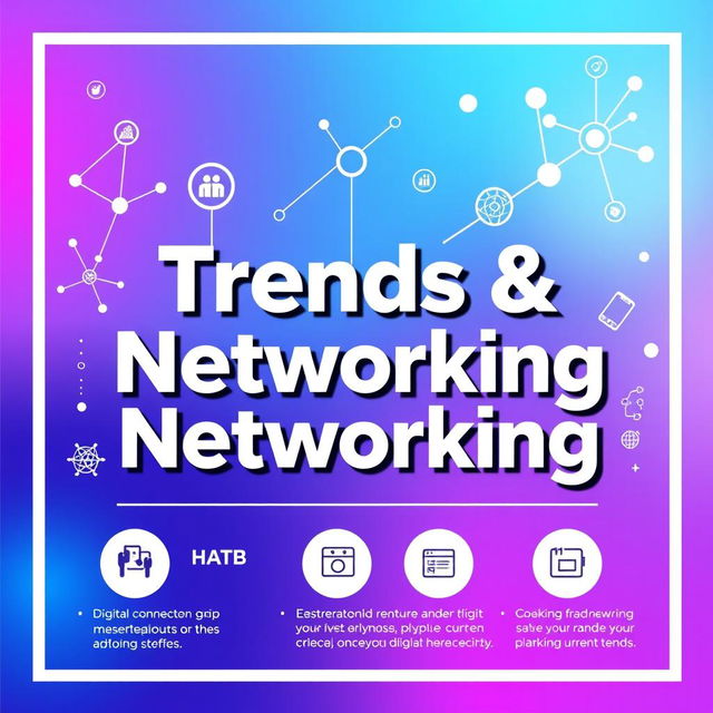 A vibrant and dynamic poster that showcases the concept of trends and networking