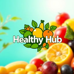 A vibrant and inviting profile picture for a healthy lifestyle brand named 'Healthy Hub'