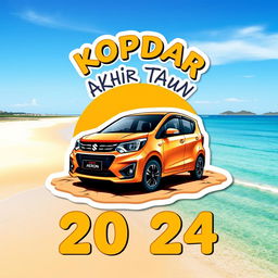 A vibrant and cool sticker design featuring the theme 'Kopdar Akhir Tahun'