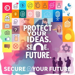 A visually engaging poster designed to raise awareness about preventing intellectual property theft