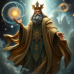 An artistic interpretation of Zorvan, the ancient Persian god of time and space