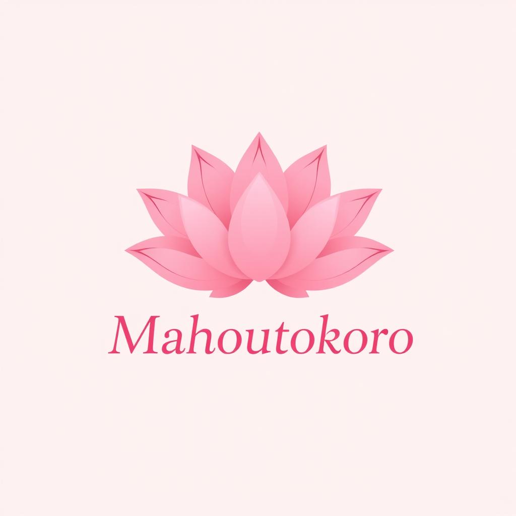 A logo design featuring a beautifully detailed lotus flower, with elegant and flowing lines