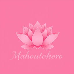 A logo design featuring a beautifully detailed lotus flower, with elegant and flowing lines