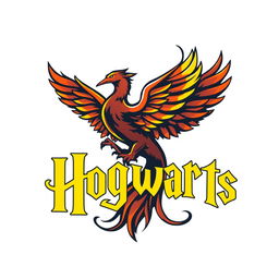 A logo featuring a majestic phoenix rising, symbolizing renewal and strength, incorporated into the design
