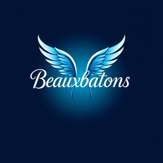 A logo featuring a pair of elegant wings, symbolizing grace and beauty, with the word "Beauxbatons" prominently displayed in a stylish, flowing font