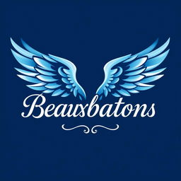A logo featuring a pair of elegant wings, symbolizing grace and beauty, with the word "Beauxbatons" prominently displayed in a stylish, flowing font