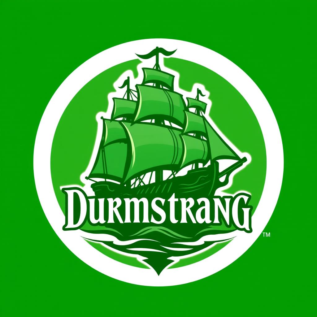 A logo featuring a majestic ship, resembling a large vessel or galleon, with the word "Durmstrang" prominently integrated into the design