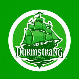 A logo featuring a majestic ship, resembling a large vessel or galleon, with the word "Durmstrang" prominently integrated into the design