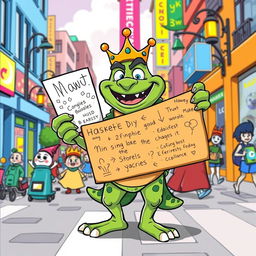 A cartoon-style image of King Wart, also known as Mamu, depicted as a humorous character