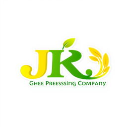 An organic 3D logo for 'JKR Ghee Processing Company'