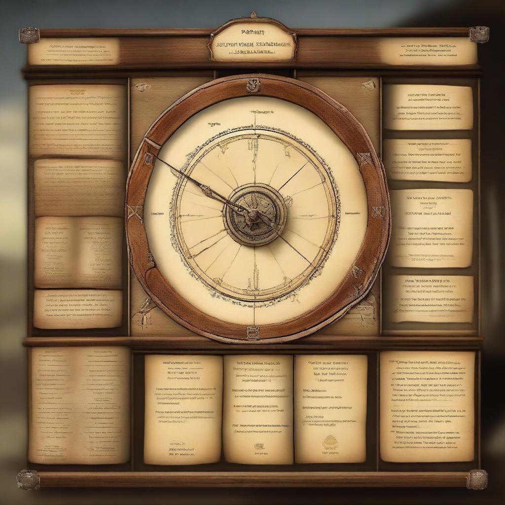 A high-resolution screenshot of a user interface for a Historical Time Travel Simulator