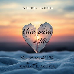 A captivating book cover design for a novel titled 'Una Parte de Mi' by Carlos E