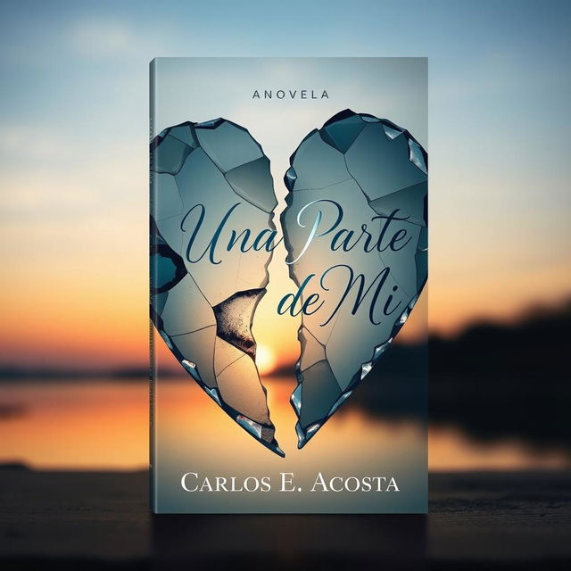 A captivating book cover design for a novel titled 'Una Parte de Mi' by Carlos E