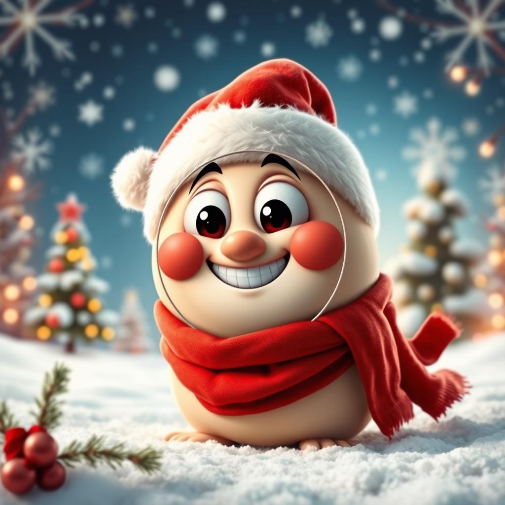 A humorous rendition of the 'Padoru' meme character, featuring a face designed to look like a fan