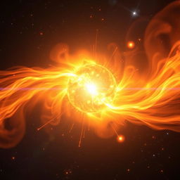 A stunning visualization of a hot cathode spherical star discharge, showcasing vibrant glowing colors and intense light emissions